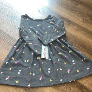 Long sleeve dress with hearts